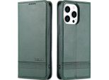 Custodia Per Iphone 14 Pro, Portafoglio Con Chiusura Magnetica E Supporto, Custodia Flip In Pelle Verde