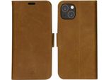 DBRAMANTE1928, Custodia Folio Per Apple Iphone 14 Plus In Pelle Di Copenhagen Con Portacarte, Marrone Chiaro