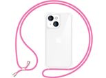 Per Iphone 14 Plus Custodia Con Cinturino Custodia Del Telefono Cellulare Cavo Catena Del Telefono Cellulare Collana Rosa