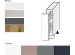 Base Farmacia Bo-D15/Cargo Con Cestino Estraibile In Metallo Da 15 Cm A Sinistra DąB Artisan - Rame Rosé (Kobe Mat)