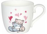 KöNitz Becher Lovely Cats - Cuddle, Tasse, Kaffeebecher, Bone China, Bunt, 425 Ml, 11 2 057 2668