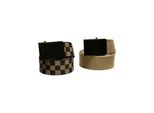 Urban Classics TB5139 | Cintura In Tela A Quadri E Tinta Unita 2-Pack Da S/M A L/Xl - Colore: Olive/Black - Taglia: L/Xl