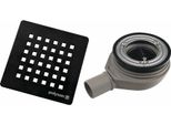 Polysan Flexia - Sifone Per Vasca Geberit, Diametro 90 Mm, DN40, Tappo Nero 17751