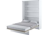 Letto A Parete Armadio Letto Letto Concept BC-01 Verticale 140X200 Bianco Matt Letto A Scomparsa A Parete, Armadio Letto A Scomparsa, Armadio Con Letto A Scomparsa Integrato, Letto Funzionale Incl. Rete A Doghe