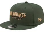 New Era 9FIFTY Milwaukee Bucks Script Snapback Cap - Gr. Sm