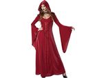Costume Gotico Halloween Da Donna Maniche A Trombetta Rosso - Xs (36/38)