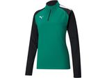 Puma Teamliga Quarter-Zip Football Shirt Donna Verde Nero Taglia Xs