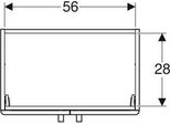 Geberit Renova Compact US für WT, 2 Türe 59,7x60,5x39,7cm, weiß