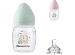 Biberon Kikkaboo Savanna 180 Ml, Tettarella Anticolica, Apertura A Collo Largo Verde