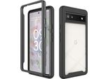 Custodia Google Pixel 6A, Copertura Posteriore Trasparente Ibrida, Robusto Paraurti In Tpu, Custodia Antiurto Per Google Pixel 6A Nero