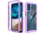 Custodia Moto G42, Copertura Posteriore Trasparente Ibrida, Robusto Paraurti In Tpu, Custodia Antiurto Per Motorola Moto G42 Viola