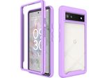 Custodia Google Pixel 6A, Copertura Posteriore Trasparente Ibrida, Robusto Paraurti In Tpu, Custodia Antiurto Per Google Pixel 6A Viola