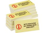 Pricaro Note Adesive "Nuovo Indirizzo"", 100 Fogli, 10 Pezzi"