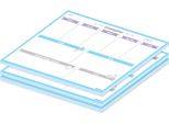 Pricaro Agenda Pasti "Allerlei"", Magnetica, Blu Chiaro, A4, 25 Fogli, 3 Fogli"