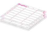 Pricaro Planner Pasti "Marble"", Magnetico, Rosa, A4, 25 Fogli, 3 Pezzi"