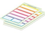Pricaro Planner Pasti "System"" Colorato, Magnetico, A5, 50 Fogli, 3 Pezzi"