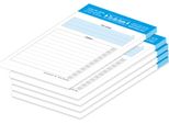 Pricaro To-Do Liste "Typo-Blau"", Magnetisch, A6, 5 StüCk"