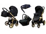 BabyLux® Color Lux | 4in1 Kinderwagen Bambimo | Onyx | Kombikinderwagen | Kinderwagenset | Isofix-Ba