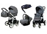 BabyLux® Color Lux | 4in1 Kinderwagen Bambimo | Grey Flex | Kombikinderwagen | Kinderwagenset | Isof