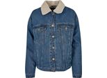 Urban Classics Donna - Giacca Sherpa Denim Oversize - Xl