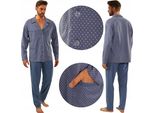 Sesto Senso - Pigiama - Colore Denim - Maniche Lunghe - 100 % Cotone