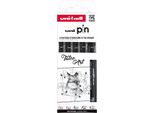 Uni-Ball PIN/5 Pf ASP018 Uni-Ball Fineliner Pin "Tatoo Art"" Pf, Set Da 5"