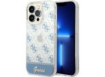Guess Guhcp14Lhg4Mhb Custodia Rigida Per Iphone 14 Pro6,1 Niebieski/Blu 4G Pattern Script