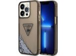 Guess Guhcp14Llfctpk Custodia Rigida Iphone 14 Pro6,1 Czarny/Nero Collezione Liquid Glitter Palm