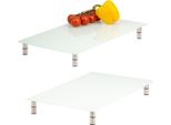 Piastra Di Copertura Per Piano Cottura Bremermann, Set Di 2, Vetro Di Sicurezza, Circa 30 X 6 X 52 Cm L/A/D Piede Variabile