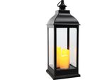 2.02 Lanterna Xxl Con 3 Candele Led - 70 Cm - In Plastica