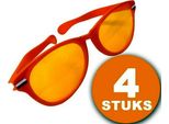Bicchieri Arancioni Da Festa | 4 Pezzi Di Bicchieri Arancioni "Mega Glasses"" | Abbigliamento Da Festa Coppa Del Mondo 2022 | Pacchetto Di Decorazioni Arancioni Nazionale Olandese Pacchetto Arancione"