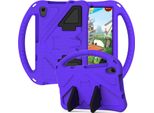 Custodia Per Bambini Per Huawei Mediapad M5 Lite 8.0", Eva Lightweight Shockproof Foldable Stand, Kids Handle Protective Case Viola"