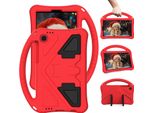 Custodia Per Bambini Per Samsung Galaxy Tab A7 Lite 8.7" 2021 SM-T220/T225/T227, Custodia Antiurto Leggera In Eva Con Supporto Pieghevole E Maniglia Rossa"
