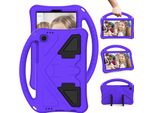Custodia Per Bambini Per Samsung Galaxy Tab A7 Lite 8.7" 2021 SM-T220/T225/T227, Eva Lightweight Shockproof Foldable Stand, Kids Grip Protective Case Viola"