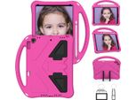 Cover Per Bambini Per Ipad 10.2 2021/2020/2019, Ipad 9°/8°/7° Generazione, Eva Lightweight Shockproof Foldable Stand, Kids Grip Protective Cover Rosa