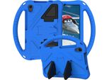 Custodia Per Bambini Per Huawei Mediapad M5 Lite 8.0", Eva Lightweight Shockproof Foldable Stand, Kids Handle Protective Cover Blu"