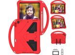 Cover Per Bambini Per Ipad 10.2 2021/2020/2019, Ipad 9°/8°/7° Generazione, Eva Lightweight Shockproof Foldable Stand, Kids Grip Protective Cover Rosso