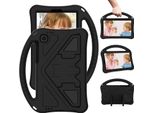 Custodia Per Bambini Per Samsung Galaxy Tab A7 Lite 8.7" 2021 SM-T220/T225/T227, Eva Lightweight Shockproof Foldable Stand, Kids Grip Protective Cover Nero"
