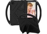 Custodia Per Bambini Per Samsung Galaxy Tab A8 Da 10,5 Pollici 2021 (SM-X200/X205), Eva Leggero Antiurto Pieghevole Stand, Kids Grip Cover Protettiva Nero