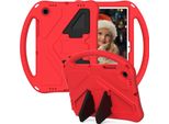 Custodia Per Bambini Per Samsung Galaxy Tab A8 10,5 Pollici 2021 (SM-X200/X205), Eva Leggero Antiurto Pieghevole Stand, Kids Grip Cover Protettiva Rosso