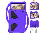 Custodia Per Bambini Per Amazon Fire Hd 10 / 10 Plus 10.1" 11Th Gen 2021, Custodia Antiurto Leggera In Eva Con Supporto Pieghevole E Impugnatura Viola"