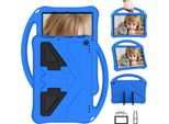 Custodia Per Bambini Per Amazon Fire Hd 10 / 10 Plus 10.1" 11Th Gen 2021, Custodia Antiurto Leggera In Eva Con Supporto Pieghevole E Maniglia Blu"