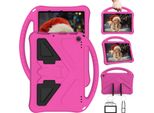 Custodia Per Bambini Per Amazon Fire Hd 10 / 10 Plus 10.1" 11Th Gen 2021, Eva Lightweight Shockproof Foldable Stand, Kids Handle Protective Case Pink"
