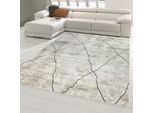 Tappeto Da Salotto Con Motivo A Rombi Marocchini In Beige Dimensioni - 200 X 290 Cm