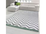 Tappeto Dal Design Scandinavo Moderno In Grigio Crema Verde Dimensioni - 140 X 200 Cm