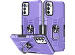 Oppo A16 / A16S Custodia, Resistente Custodia A Doppio Strato Con Supporto Ad Anello E Supporto Per Oppo A16 / A16S Viola