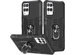 Oppo A54 4G / A55 4G Custodia, Resistente Custodia A Doppio Strato Con Supporto Ad Anello E Supporto Per Oppo A54 4G / A55 4G Nero