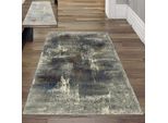 Tappeto Da Salotto - Motivo Astratto - Multicolore Grigio Blu Dimensioni - 80X150 Cm