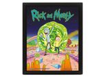 Rick And Morty - Poster Incorniciato "Portal"", 3D PM3207 (Taglia Unica) (A Colori)"