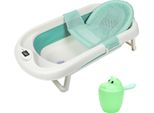 Fiqops Bagnetto Con Piedini Bagnetto Pieghevole Verde 3 In 1 Con Tazza Shampoo